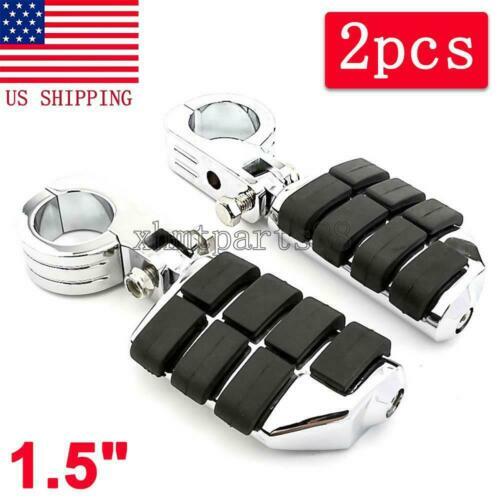 Highway Foot Pegs Rests 1-1/2" 1.5" Engine Guard Crash Bar For Harley Davidson - Picture 1 of 7