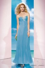 New Alyce Paris 35598 B'Dazzle Porcelain Blue Sweetheart Prom Dress Size 4