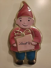 Lindt & Sprungli Chocolates Christmas Elf Metal Collectible Tin (empty)