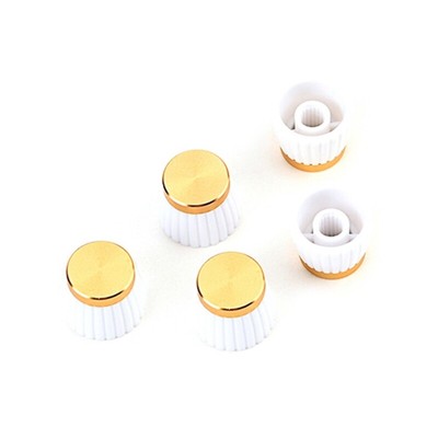 5Pcs Guitar Knobs Amber Top Hat Knobs Control Knobs Volume Tone Control Knobs