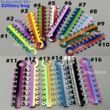 Dental Orthodontic Elastic Ligature Ties Rubber Bands Bracket Brace Tie Color