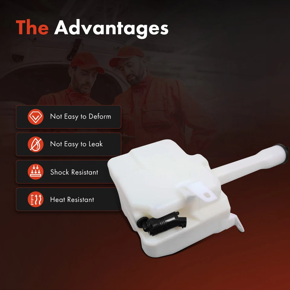 Depósito de lavadora de parabrisas con bomba y tapa y cuello de llenado para Toyota Camry 97-01 Foto 3 de 4