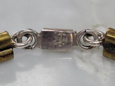 Vintage TAXCO 2 Tone Sterling Silver Bracelet w/ Rope Design