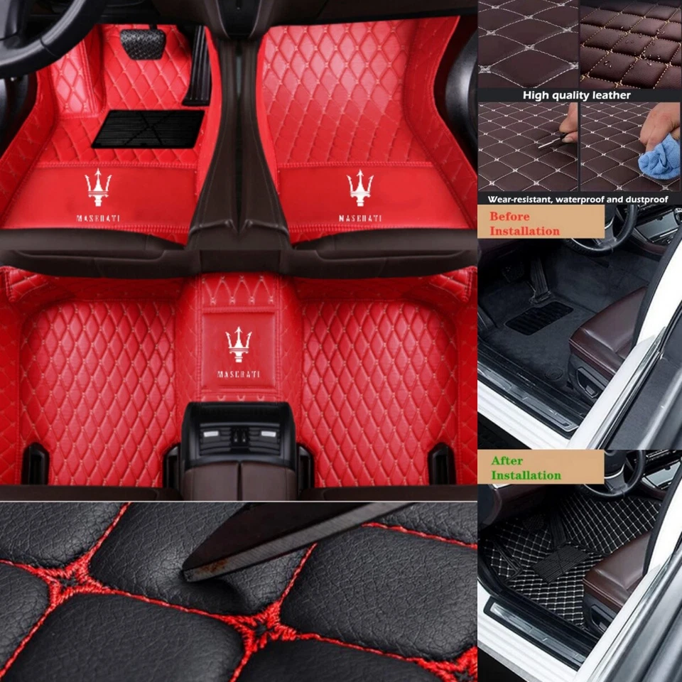 Fit For Maserati Quattroporte GranTurismo Ghibli Levante Grecale Car Floor Mats - Image 2 of 4
