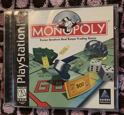 Playstation 1 Monopoly 1998 Sony PS1 Video Game COMPLETE & TESTED
