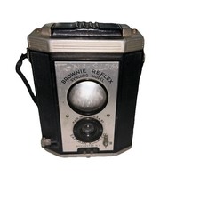 Vintage Brownie Reflex Synchro Model Kodak Camera with Strap  Box Untested