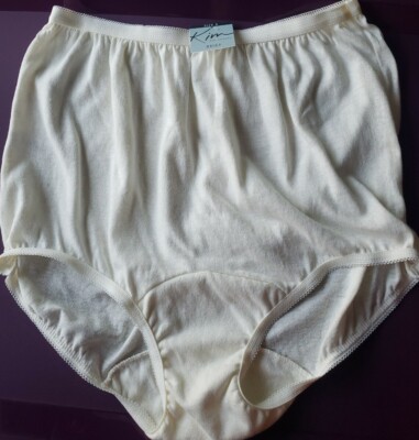 Kim Rogers Soft Smooth 100% Ivory Full Cotton Panty Panties Brief #506 Sz 5 USA