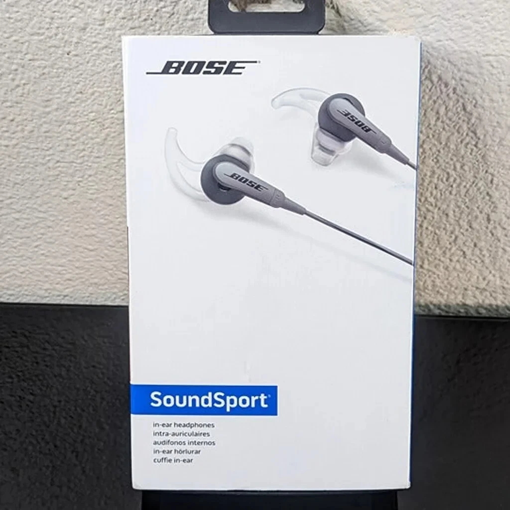 Bose SoundSport In-Ear Headphones Charcoal Black Made for Apple products