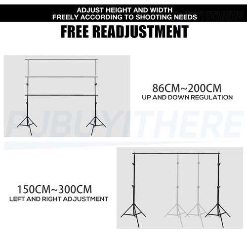 3.6M Photo Black Screen Muslin Background 2x3m Studio Backdrop Support Stand KIT - Picture 10 of 12