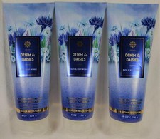 Bath Body Works DENIM  DAISIES Ultra Shea Hydration Body Cream 8 oz Lot of 3
