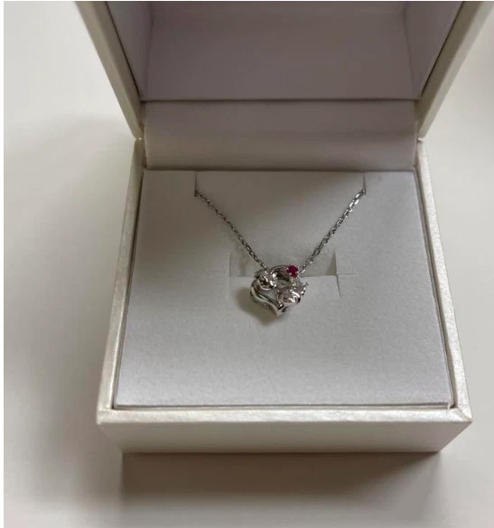 Sanrio Kuromi silver necklace silver925 Kuromi x white clover collaboration acce