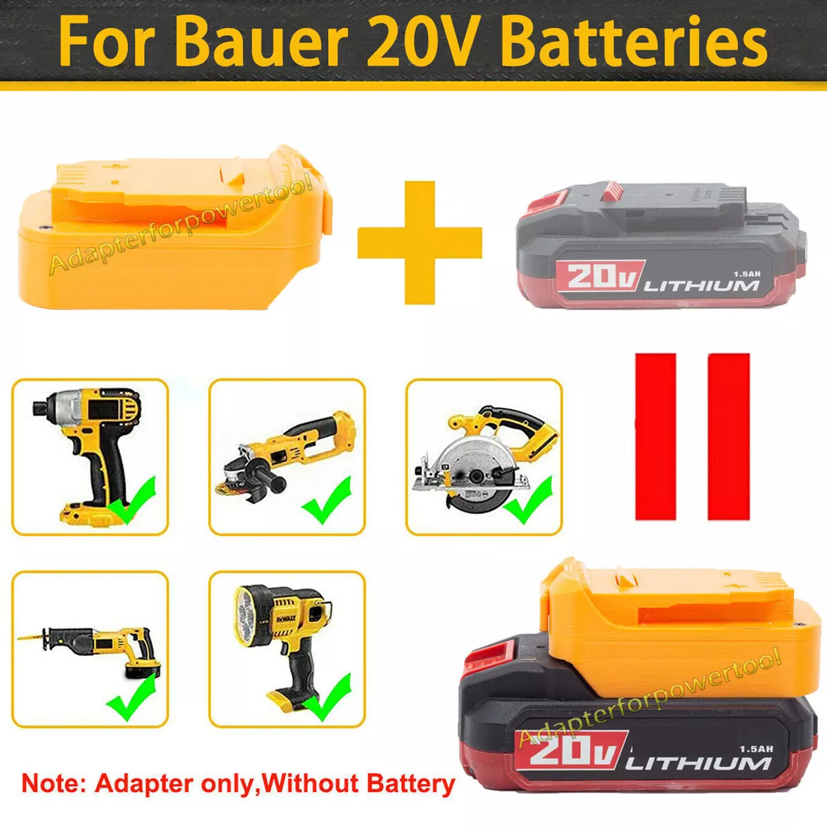 Black and Decker to Bauer Battery Adapter – Power Tools Adapters