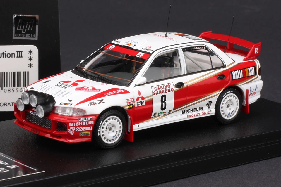 Last One - Mitsubishi Lancer Evo III #8 1996 Sanremo Rally - HPI #8556 1/43 - Imagem 3 de 4