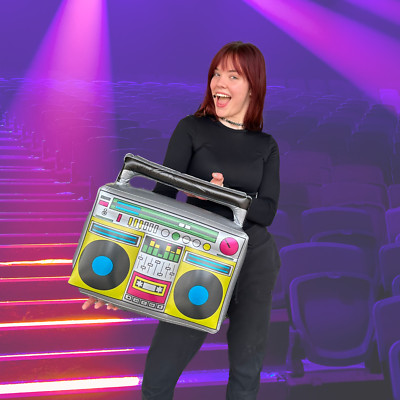 Aufblasbarer Blow Up Radio Rap Ghettoblaster Kostüm Weihnachten Party 40cm