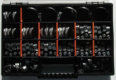 VAN ES 50x Schlauchschellen Klemmschellen Edelstahl W2 Sortiment 8-60mm DIN 3017