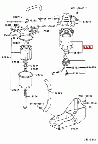 Genuine Toyota LandCruiser 80 Series HZJ 1HZ 4.2 Diesel Fuel Filter - Picture 6 of 20