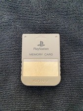 Sony SCPH-1020 Playstation 1 Memory Card (Grey) - Tested, Works