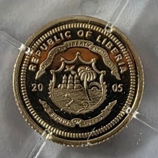 Goldm&uuml;nze , Kr&uuml;gerrand 10 Dollar 2005 , 0,5 gr. Medaille Gold PP - Kapsel