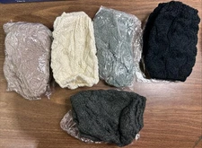 5 Pack Boot Cuffs Short Socks Toppers Women Crochet Knit Shell Leg Calf Warmers