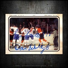 Serge Savard Vs. Dave Schultz Montreal Canadiens & Philadelphia Flyers APWP Card
