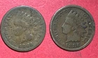 1884 & 1886 US Indian Head Cent! Harder to Find! Lower Mintages! Old US Coins!