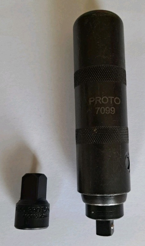 NEW-Proto 7099 3/8" Hand Impact Socket Driver With Proto Pro 3/8"x 1/2" Adapter 