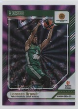 2024-25 Panini Donruss EuroLeague Purple Laser 76/99 Lorenzo Brown #60 16wc