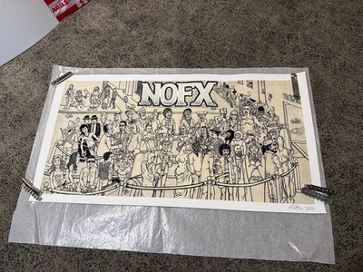 2022 nofx print the longest line poster, dan sites 16x30 SOLD OUT