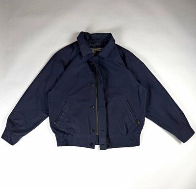 bugatti Herren Bomberjacke blau Gr. 24 kurz Kentkragen RV+Knopf Business