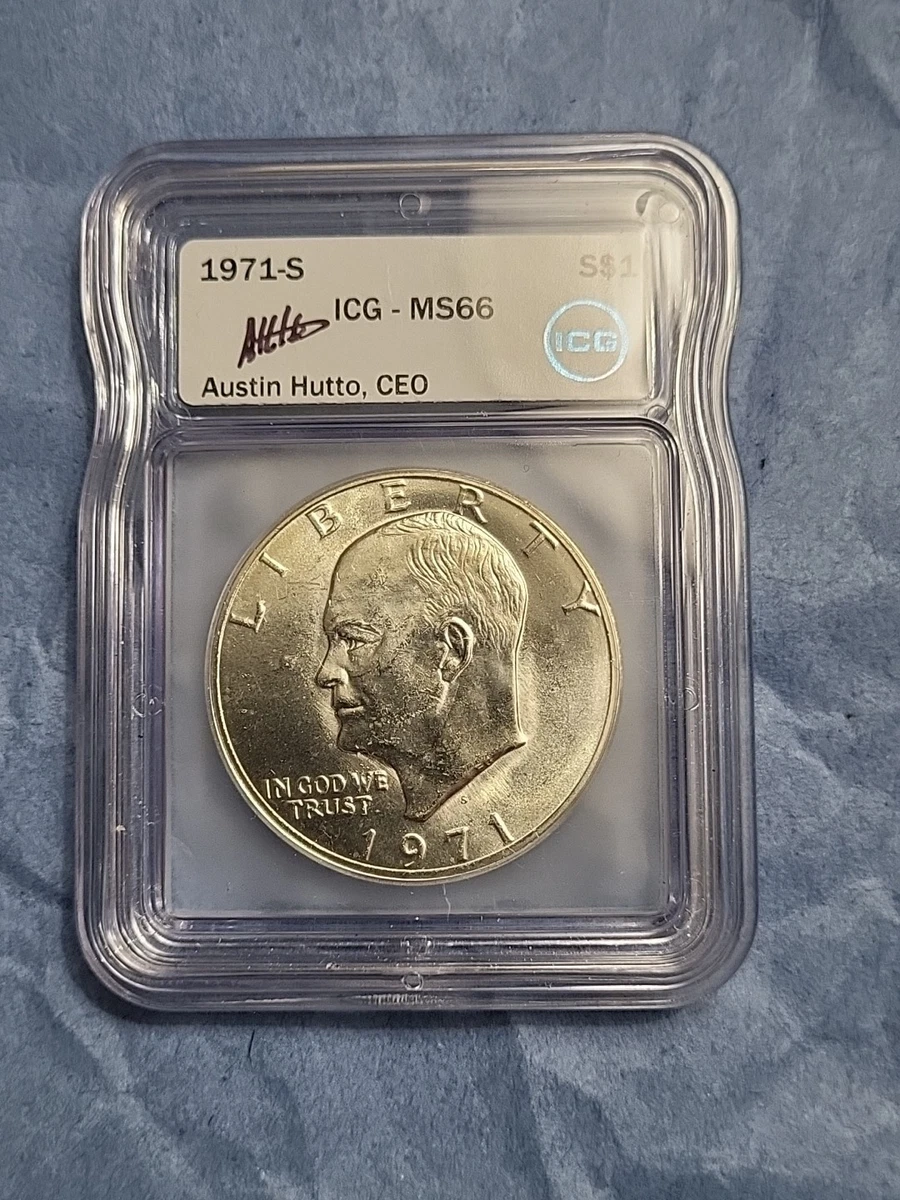 アメリカンヴィンテージ　1971年 ニクソン大統領風刺　ジョーク　おもちゃ1ドル ICG Grade MS 66 Eisenhower Dollars (1971-1978) for sale | eBay
