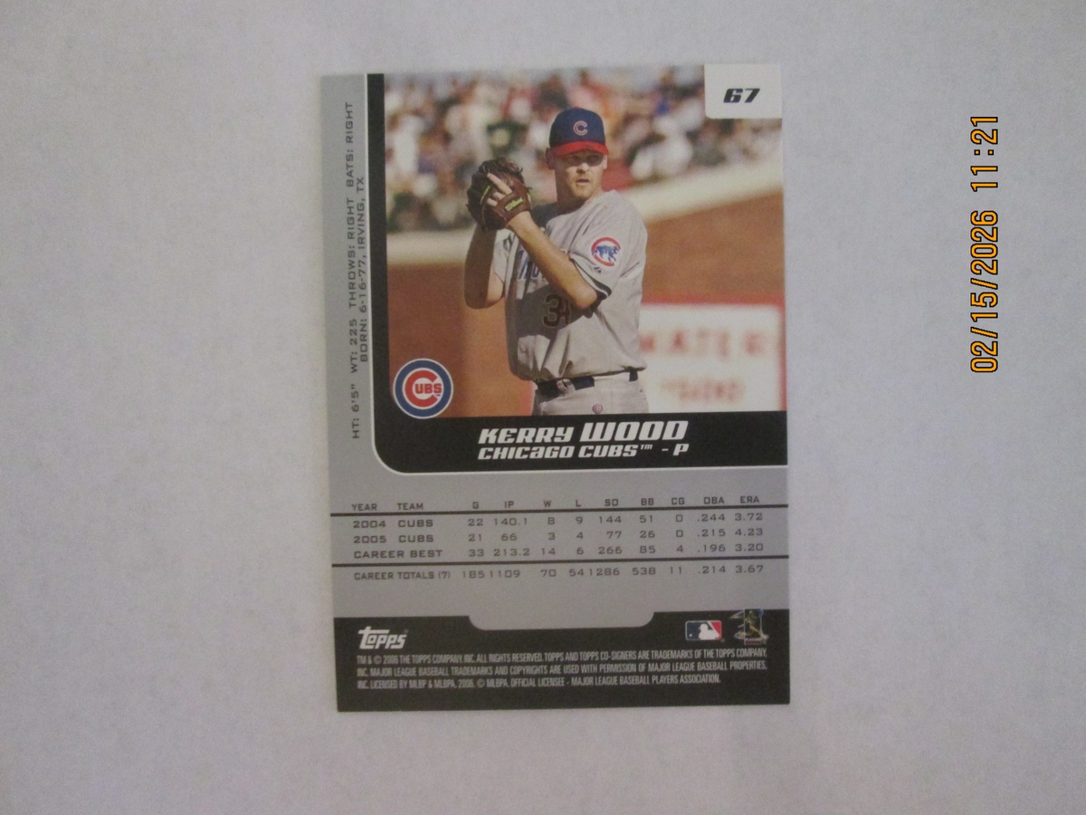 KERRY WOOD CUBS 2006 TOPPS CO-SIGNERS GOLD SIGNATURE CARD #67 | eBay