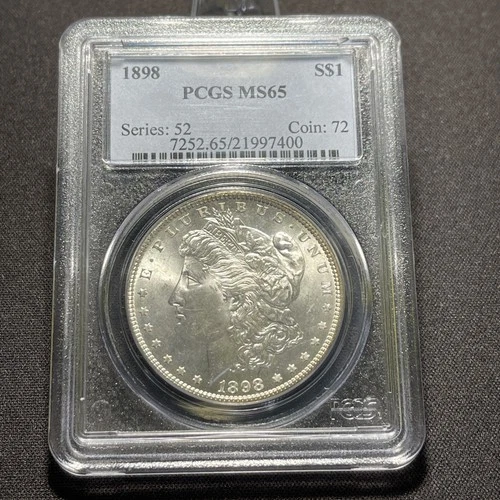 1898 MORGAN DOLLAR PCGS MS-65