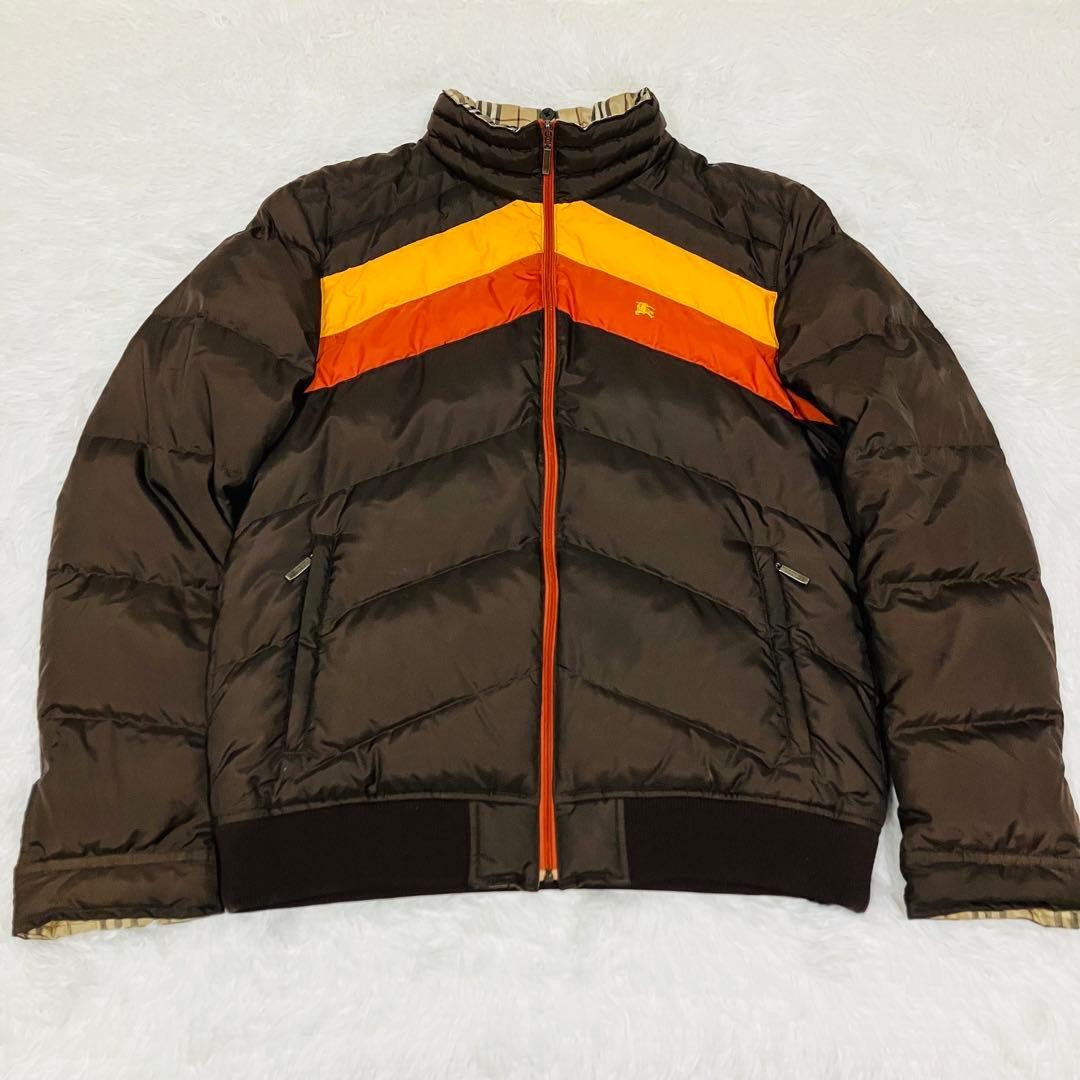 BURBERRY BLACK LABEL Down Jacket Brown Size L From Japan thumbnail 11