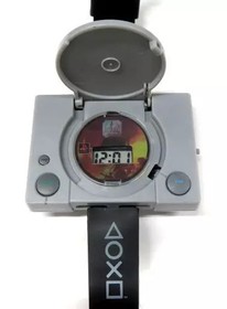 PlayStation Sega Saturn VS Watch Retro Game Console LCD Flip Cover Wristwatch