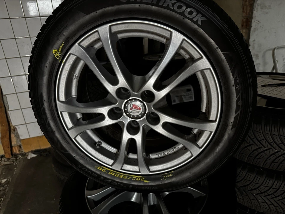 16" VW Winterräder Platin Alufelgen 205/55R16 91H 5x112 ET45 6,5J  4x6mm (GG02) - Bild 2 von 4