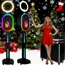 Photo Booth Machine for iPad 10.2" 10.9" 11" 12.9" Selfie Station w/Flight Case