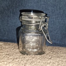 4oz Square Glass Mason Jar with Airtight Leak Proof Hinged Lid