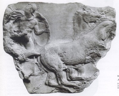 055 Auriga Marmorfries aus dem Parthenon 440 B Vintage Kunstdruck Poster Wand