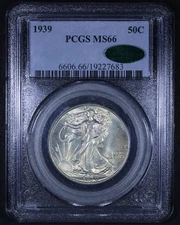 1939 Walking Liberty Half Dollar - 50c PCGS MS66 CAC ✅ - Nice Coin!
