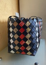 Handgefertigte Upcycling Einkaufstasche aus K...