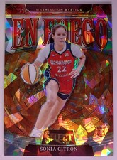2025 Panini WNBA SONIA CITRON En Fuego Rookie Insert #7 (Cracked Ice) Mystics