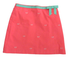 NWOT Vineyard Vines Girls Size 14 Pink Skirt w Embroidered Whales  Green Ribbon