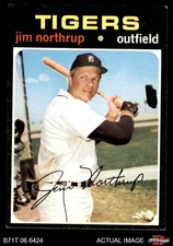 1971 Topps #265 Jim Northrup Black Blob on Right Tigers RARE VARIATION 4 - VG/EX