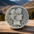 1916 D BARBER QUARTER DOLLAR - US COLLECTIBLE COIN 90% SILVER