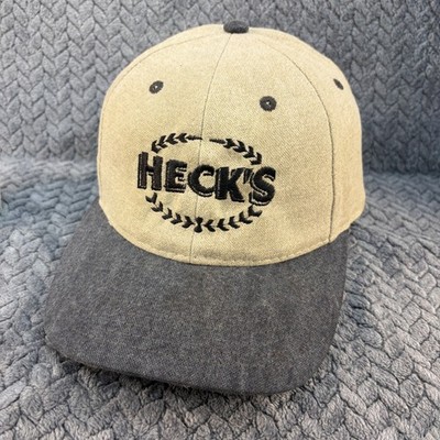 Canyon Sportswear Hecks Two Tone Strapback Baseball Cap Tan Grey Made in Canada