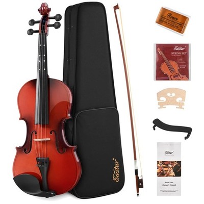 Beginner Violin Kit with Fingerboard Guide and Extra Strings