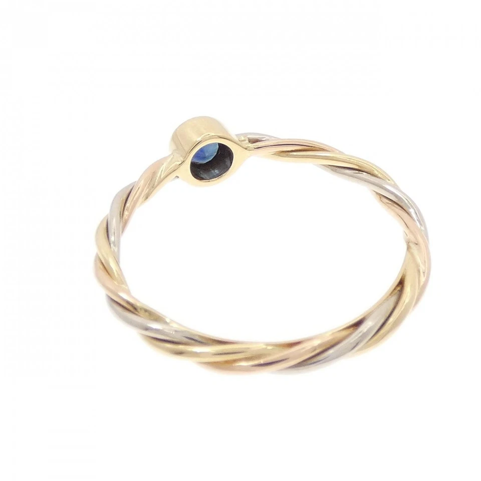 Auténtico anillo Cartier tres oro torcido #260-007-667-9179 Foto 3 de 4