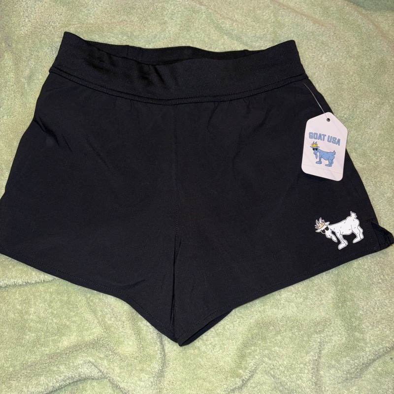 NWT GOAT USA girls Black Spandex Shorts Size youth XL