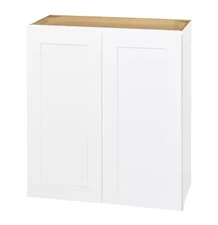 Hampton Bay Avondale Plywood Shaker Wall Kitchen Cabinet In White Assembled