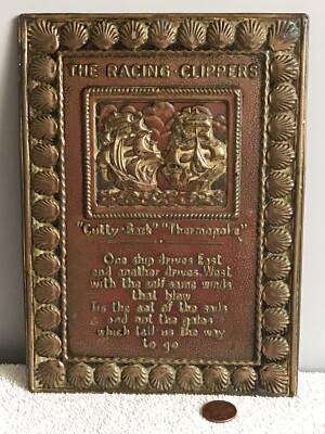 Geprägte Messing Plakette The Racing Clippers Cutty-Sark